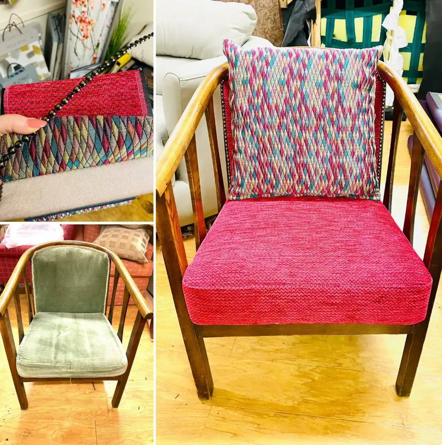 a fully reupholstered chair